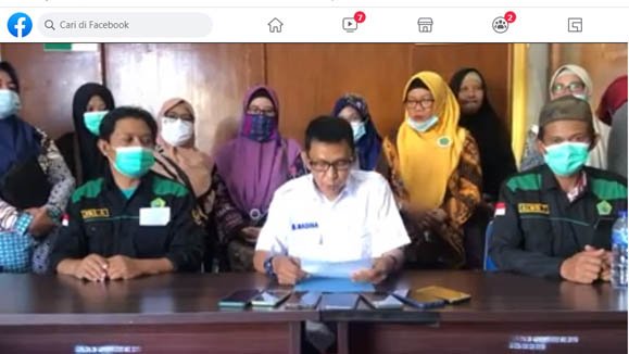 Foto screenshot Sahmin Madina saat menggelar jumpa pers yang ditayangkan juga melalui akum sosial media Sahmin Madina, Jumat (25/6/2021).