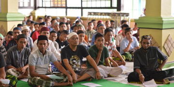 Suasana perayaan Maulid Nabi Muhammad SAW di Lapas kelas II A Gorontalo, Selasa (19/10/2021).