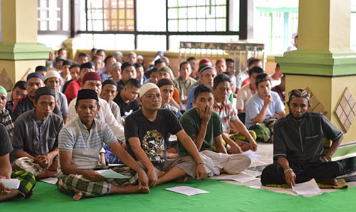 Suasana perayaan Maulid Nabi Muhammad SAW di Lapas kelas II A Gorontalo, Selasa (19/10/2021).