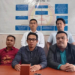 Anggota Perhimpunan Advokat Indonesia (PERADI) Gorontalo, Susanto Kadir (kacamata) bersama rekan pengacara lainnya saat menggelar konferensi pers, Kamis 21.4.2022). Foto : Lukman Polimengo/mimoza.tv