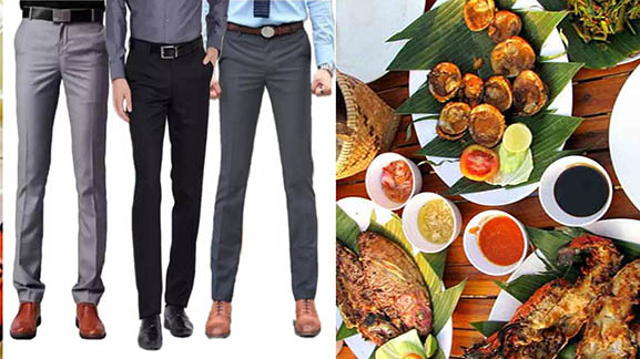 Ilustrasi inflasi makan minum dan celana panjang pria. Foto : Istimewa.