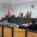 Dr. Agus Riwanto SH. CLA saat menberikan keterangan sebagai saksi ahli dalam sidang pencemaran nama baik yang digelar di Pengadilan TIPIKOR dan Hubungan Industrial Gorontalo, Selasa (20/7/2022). Foto : Lukman Polimengo/mimoza.tv.