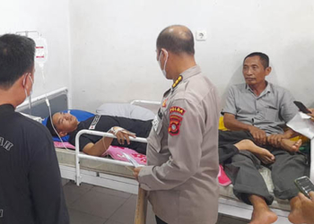 Bripda Arif P. Gani saat menjalani perawatan pasca ditembak oleh rekannya sendiri dengan senjata jenis pelontar gas air mata atau atau flash ball, di Asrama Polisi Blok B. Nomor 3 SPN Gorontalo pada hari Jumat (16/9/2022) sekira Pukul 19.15 WITA. Foto : Istimewa.