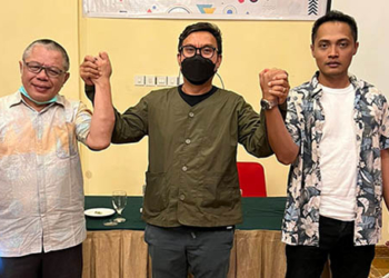 Verrianto Madjowa dan Helmi Rasid terpilih secara aklamasi sebagai Ketua dan Sekertaris AMSI Wilayah Gorontalo, dalam Konferwil yang digelar di Grand Q Hotel Gorontalo, Selasa (27/9/2022).