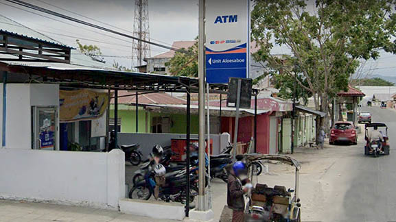 Kantor BRI Unit Aloei Saboe, Kota Gorontalo. Foto: Tangkapan layar Google street view.