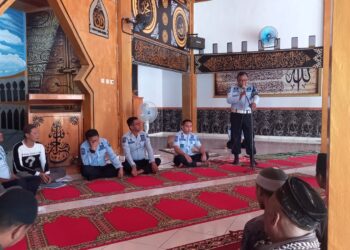 Lapas Boalemo menggelar kegiatan Diklat Imam, Khotib dan Muadzin/Bilal bagi 35 orang Warga Binaan yang dipusatkan di Masjid At-Taubah Lapas Boalemo,Kamis  (8/12/2022). Foto Humas Lapas.