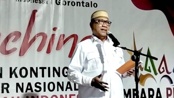 Ketua PMI Provinsi Gorontalo, Ishak Liputo. Foto : Lukman Polimengo/mimoza.tv.