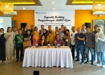 Foto bersama dalam kegiatan Capacity Building Pengembangan UMKM Hijau kepada UMKM dan media relasi, yang digelar oleh Kantor perwakilan Bank Indonesia Provinsi Gorontalo di Provinsi Bali, Sabtu dan Minggu (4 – 5 Februari) 2023. Foto : Lukman Polimengo/mimoza.tv.