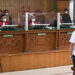 Tangkapan layar video suasana sidang sidang lanjutan kasus pembunuhan Brigadir Yosua Huta Barat di Pengadilan Negeri (PN) Jakarta Selatan, dengan agenda sidang pembacaan putusan terhadap terdakwa Richard Eliezer, Rabu (15/2/2022).