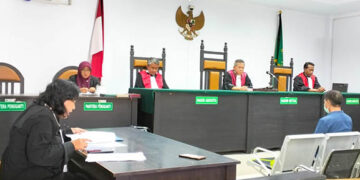 Sidang lanjutan kasus dugaan korupsi dana hibah Komite Olahraga Nasional Indonesia (KONI) Kabupaten Gorontalo Kembali dilanjutkan di Pengadilan Negeri (PN) Tindak Pidana Korupsi (Tipikor) dan Hubungan Industrial Gorontalo, Jumat (17/2/2023).