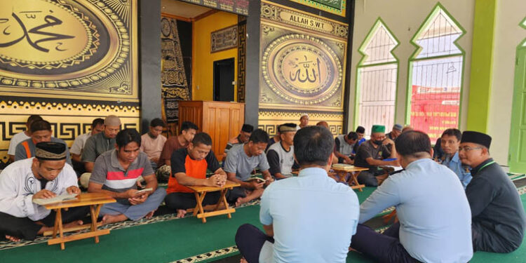 Aktivitas warga binaan Lapas Pohuwato saat bulan Ramadan.