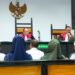 Suasana sidang kasus dugaan korupsi pada program kredit Briguna yang digelar di Pengadilan Tindak Pidana Korupsi (Tipikor) dan Hubungan Industrial Gorontalo, Rabu (1/3/2023). Foto : Lukman Polimengo/mimoza.tv.