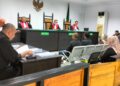Sidang kasus dugaan korupsi kredit BRIGuna yang bergulir di PN Tipikor Gorontalo, Kamis (4/5/2023). Foto : Lukman Polimengo.