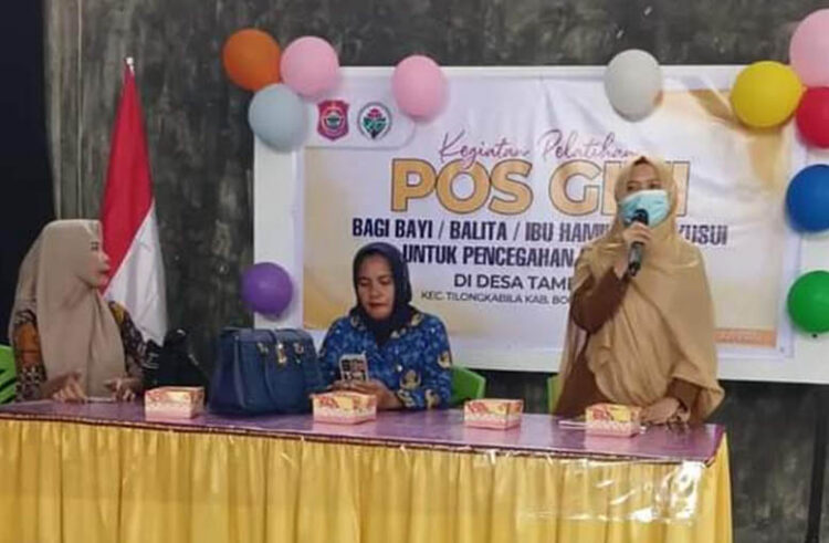 Kegiatan Pelatihan Pos Gizi oleh Puskesmas Tilongkabila. Foto : Puskesmas Tilongkabila.