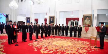 Jokowi melakukan reshuffle kabinet, Senin (17/7/2023) - Biro Pers Sekretariat Presiden/Rusman.
