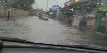 Banjir yang terjadi di Kota Gorontalo, Sabtu (2/12/2023).