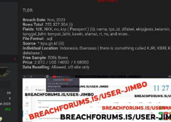 Foto tangkapan layar dari BreachForums, Hacker klaim meretas sistem KPU.