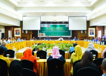 Tim Pengenmenggelar dalian Inflasi Daerah Provinsi Gorontalo menggelar High Level Meetingyang dilaksanakan di Ballroom lt.4 KPwBI Provinsi Gorontalo, Selasa, 8 Maret 2024.