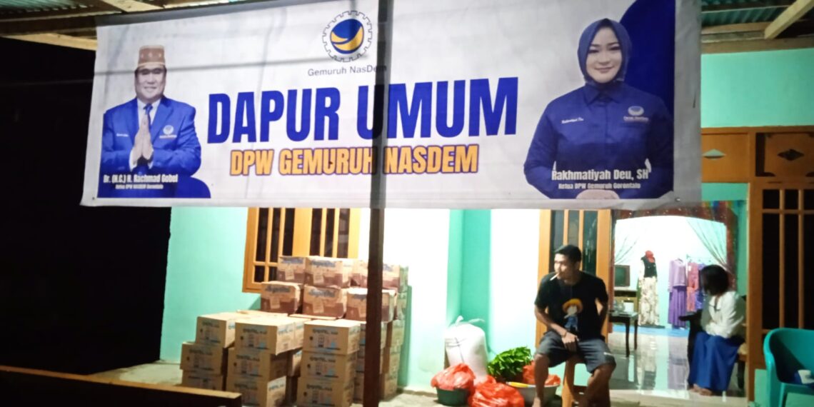 Dapur Umum DPW Gemuruh Nasdem Gorontalo.