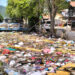 Tumpukan sampah yang menutup aliran sungai yang ada di Jalan Panigoro, Kelurahan Biawao, Kecamatan Kota Selatan, Kota Gorontalo. Foto : Lukman/mimoza.tv.