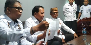 Lembaga Pemasyarakatan Kelas IIA Gorontalo saat memberikan keterangan pers soal tewasnya YR alias Yanto,  salah seorang warga binaan di Lapas tersebut, Rabu (14-8-2024). Foto : Lukman/mimoza.tv.