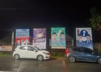 Dugaan pasang baliho kandidat cagub dan cawagub Provinsi Gorontalo yang tak lazim, dan terpasang di Desa Pontolo, Kecamatan Kwandang, Kabupaten Gorontalo Utara.