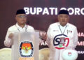 Calon Bupati dan Wakil Bupati Kabupaten Gorontalo, Sofyan Puhi dan Tony Junus. Foto : Lukman/mimoza.tv.