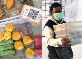 Usman Husa, seorang pedagang kue keliling di Gorontalo.