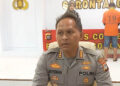 Kapolresta Kombespol Ade Permana, saat memberikan keterangan pers terkait kasus kekerasan seksual terhadap anak kandung.