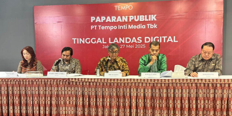 Manajemen Tempo paparkan kinerja 2024 dalam RUPST, Selasa (27/5/2025). Laba bersih naik 44 persen, transformasi digital makin diperkuat.