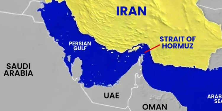 Peta Selat Hormuz. Foto: Istimewa.