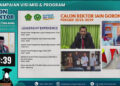 Calon Rektor IAIN Sultan Amai Gorontalo nomor urut 9, Dr. Najamuddin Petta Solong, M.Ag., saat menyampaikan program, dan visi-misi.