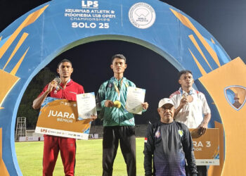 Ijrak Ujul & Prabudi Satyatama Ahmad harumkan nama daerah di Kejurnas Atletik Solo 2025.