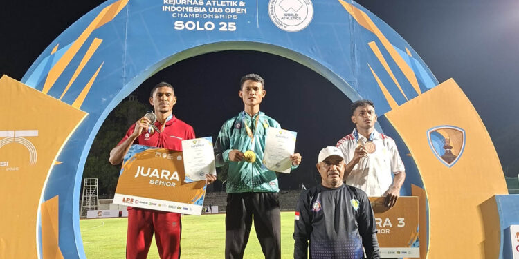 Ijrak Ujul & Prabudi Satyatama Ahmad harumkan nama daerah di Kejurnas Atletik Solo 2025.