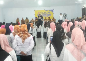 Pelantikan Pokja Desa Sehat se kecamatan Kabila, Kabuoaten Bone Bolango, Senin (29/9/2025).