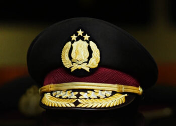 Ilustrasi topi Kepolisian.