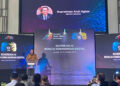 Menteri Hukum dan HAM Supratman Andi Agtas saat memberikan sambutan dalam Indonesia Digital Conference (IDC) 2025 yang digelar Asosiasi Media Siber Indonesia (AMSI) di The Hub Sinarmas Land, Jakarta, Rabu (22/10/2025). Foto: AMSI.