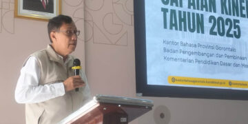 Kepala Kantor Bahasa Gorontalo, Dr. Arie Andrasyah Isa, S.S., M.Hum.,  Foto: Lukman/mimoza.tv.