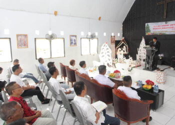 Suasana perayaan Hari Natal di Gereja Getsemani, Lapas Kelas IIA Gorontalo, Kamis (25/12/2025). Foto: Humas Lapas.