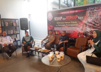 Diskusi bertema “KUHP dan KUHAP Baru: Reformasi Hukum Pidana dan Tantangan Penerapannya” yang digelar olehKongres Advokat Indonesia (KAI) Provinsi Gorontalo, Jumat (9/1/2026). Foto: Lukman/mimoza.tv