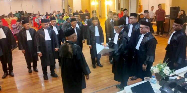 Suasana pengangkatan Advokat KAI Angkatan VII di Gorontalo, yang digelar di salah satu hotel di Kota Gorontalo, Kamis (12/2/2026).Foto: Lukman/mimoza.tv.