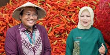 Deputi Kepala Perwakilan Bank Indonesia Provinsi Gorontalo, Ciptoning Suryo Condro dan Wakil Gubernur Gorontalo, Idah Syahidah Rusli Habibie.