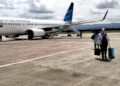 Suasana di apron bandara Djalaludin Gorontalo. Foto: Lukman/mimoza.tv