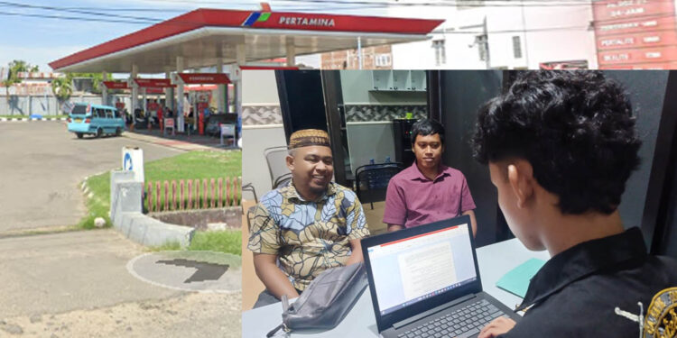 Seorang eks pekerja SPBU Agussalim didampingi kuasa hukum saat melaporkan dugaan pengabaian putusan Mahkamah Agung ke Polda Gorontalo, Jumat (24/4/2026). Setelah menempuh jalur hukum hingga tingkat kasasi, hak pesangon senilai Rp92,5 juta disebut belum juga dibayarkan oleh pihak perusahaan. Kasus ini kini bergeser dari sengketa ketenagakerjaan ke potensi ranah pidana.