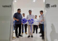 Menteri Tenaga Kerja, Yassirle, saat meresmikan Ebu Center. Yaitu pusat studi yang mendokumentasikan nilai-nilai perusahaan yang diajarkan Konosuke Matsushita dan Thayeb M Gobel. Matsushita adalah pendiri Panasonic dan Gobel adalah pendiri Gobel Group. Dua tokoh ini melakukan kerja sama dengan mendirikan Panasonic Gobel Group.