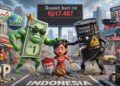 Ilustrasi rupiah melemah. Foto: Kecerdasan buatan.