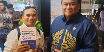 Almarhum Rachmat Gobel bersama awak media mimoza.tv.