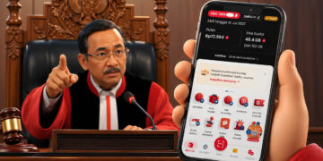 Ilustrasi sidang MK sisa kuota internet.