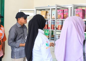 (Aktivitas pembelian produk-produk UMK khas Desa Dunu Binaan PLN Peduli dan Sepadan Ruang Indonesia)