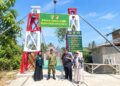 Komisi III DPRD Prov. Gorontalo saat meninjau jembatan Garuda Merah Putih yang dibangun oleh TNI